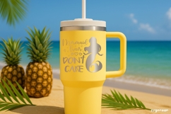 Mermaid Hair Don&#039;t Care SVG Engraved | Beach Quotes Product Image 1