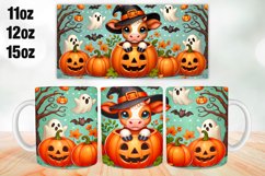 Halloween Cow Mug Wrap Sublimation 11oz, 12oz, 15oz Product Image 1