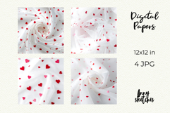 Coquette Textile Valentine Digital Paper Kit Rococo Patterns Product Image 2