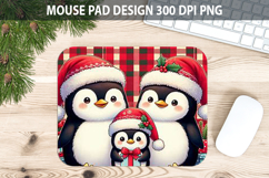 Christmas Penguin Mouse Pad Sublimation - Animal PNG Design Product Image 1