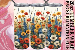 Beautiful Floral Tumbler Sublimation for Spring Product Image 1
