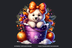 Autumn Cute animals in a bucket clipart Pumpkin thanksgiving Product Image 3