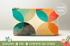 Pastel Circles Cosmetic Bag PNG, Retro Cosmetic Bag Template Product Image 1