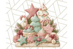 Pastel Christmas Clipart, Mint and Blush Holiday PNG Product Image 5