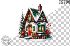 Christmas House Sublimation - Clipart PNG Design Product Image 1