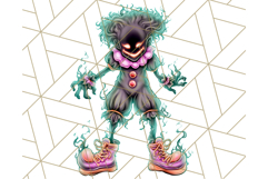 Creepy Clown Halloween PNG Clipart, Spooky Circus Art Product Image 5
