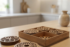 Laser Cut Coaster Bundle with Box Geometric and Playing Card Product Image 5