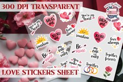 Love sticker Hearts Stickers Sheet St. Valentine&#039;s Heart PNG Product Image 1