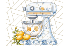 Mediterranean Cottagecore Kitchen PNG Clipart with Lemons Product Image 5