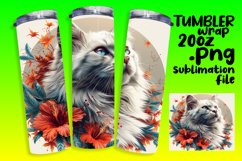 Kitty Joy Sublimation Tumbler Wrap - 20oz Product Image 1