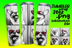 Amusing Dog Art Tumbler Wrap Design Product Image 1