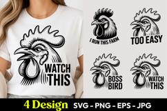 Watch This Boss Bird SVG PNG Product Image 1