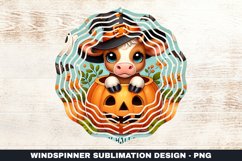 Halloween Cow Wind Spinner Sublimation Design Product Image 1
