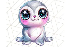 Arctic Animals Kawaii Clipart PNG, Cute Polar Creatures Art Product Image 5