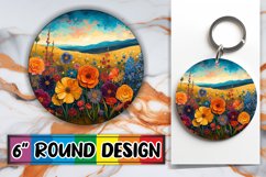 Elegant Floral Design Keychain &amp; Coaster Assortment Product Image 1