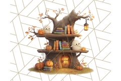 Halloween Witch House Clipart PNG with Potions and Brooms Product Image 5