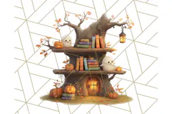 Halloween Witch House Clipart PNG with Potions and Brooms Product Image 5