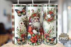 Christmas Santa Tumbler Sublimation - 20 Oz Skinny Tumbler Product Image 1