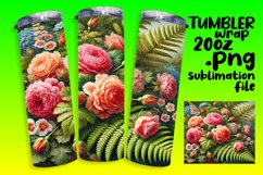 Sublimation Artwork for 20oz Tumbler , Flower Product Image 1
