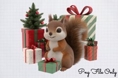 Woodland Christmas Watercolor Clipart PNG Product Image 1