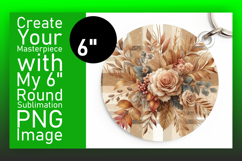 Playful Circle PNG for Sublimation , Autumn Flower Product Image 1