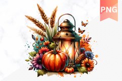 Autumn Pumpkin Harvest Sublimation - Autumn Clipart PNG Product Image 1