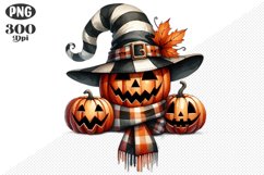Halloween Pumpkins Sublimation - Clipart PNG Design Product Image 1