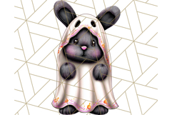 Halloween Bunny Clipart, Cute Bunnies in Costumes PNG Product Image 5