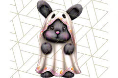Halloween Bunny Clipart, Cute Bunnies in Costumes PNG Product Image 5