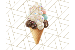 Summer Iced Cookie Clipart PNG, Cute Tropical Cookies Product Image 5