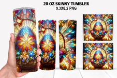 Skinny Tumbler 20oz Wrap Design, Easter Tumbler PNG Design Product Image 1