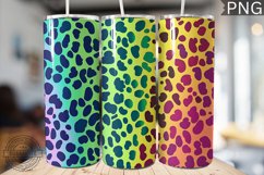 Rainbow Leopard Print Tumbler Wrap - High Quality 300 Dpi Product Image 1