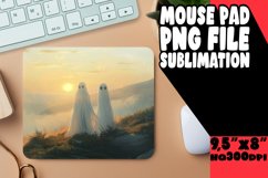 Cute Halloween Mouse Pad with Ghosts PNG Product Image 1