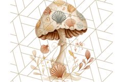 Dreamy Patterned Mushroom Clipart PNG, Forest Elements Png Product Image 5