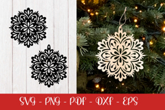 Snowflake laser SVG PNG| Christmas Snowflakes ornament Product Image 2