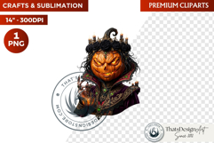 Gothic Halloween Harvest Character PNG Clipart sublimation Product Image 1