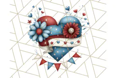 Patriotic Scandinavian Rainbow Clipart PNG, 4th Of July Png Product Image 5