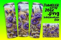 Embroidered Flower Spring Tumbler Wrap - Springtime Bliss Product Image 1