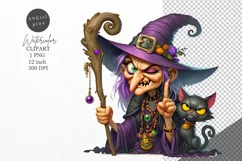 Halloween clipart, Witch clipart, Autumn clipart, Product Image 1