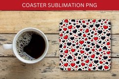 valentine square coaster - heart pattern Product Image 1
