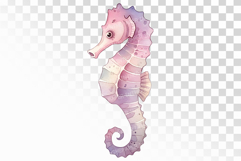 Cute Sea Horse Marine Animal PNG Summer Aquatic Ocean Product Image 1