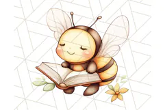 Adorable Bee Clipart PNG, Kawaii Bumblebee Illustrations Product Image 5