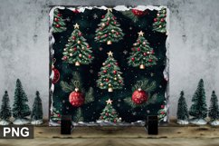Christmas Tree Square Sublimation Slate Design Product Image 1