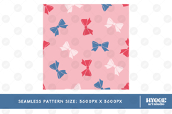 American 4th of July Patriotic Coquette Bow Seamless Pattern Product Image 2