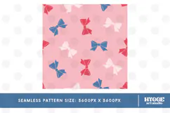 American 4th of July Patriotic Coquette Bow Seamless Pattern Product Image 2