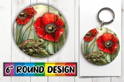 Radiant Circle Sublimation Keychains, Animals Product Image 1