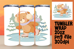 LUXE 20oz Tumbler Wrap Design , Cute Bear Product Image 1