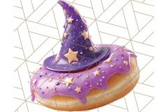 Realistic Halloween Donut Clipart PNG, Spooky Cute Sweets Product Image 5