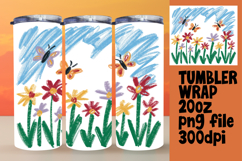20oz Tumbler Template for Unique Gifts , Flowers Product Image 1
