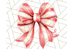 Muted Cozy Christmas Bows PNG Clipart, Winter Holiday Png Product Image 5